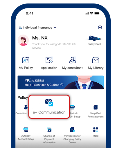 Log in to YFLink and click on 