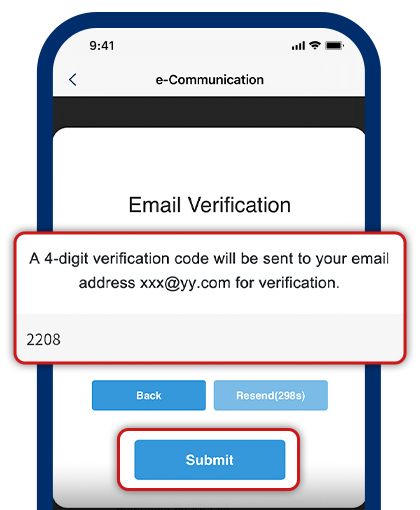 Agree to the terms and conditions and register your email address.