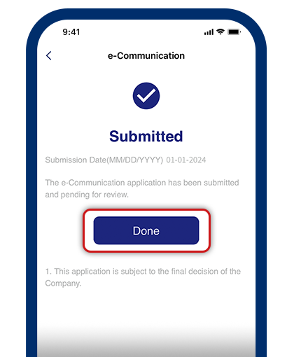 Registration is complete upon successful submission.
