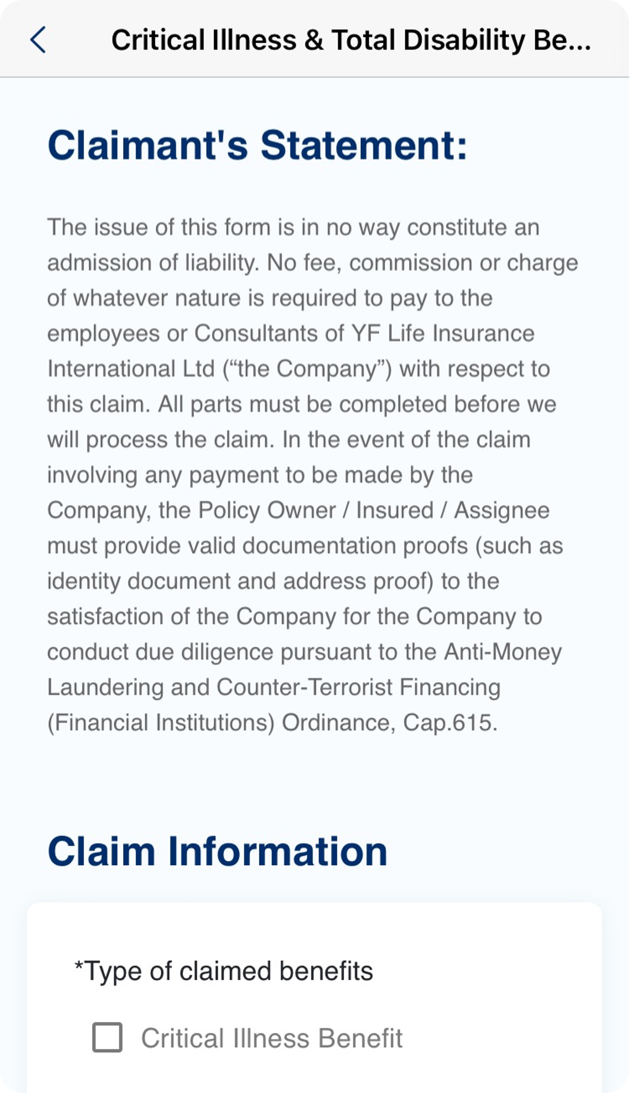 Enter details and upload documents